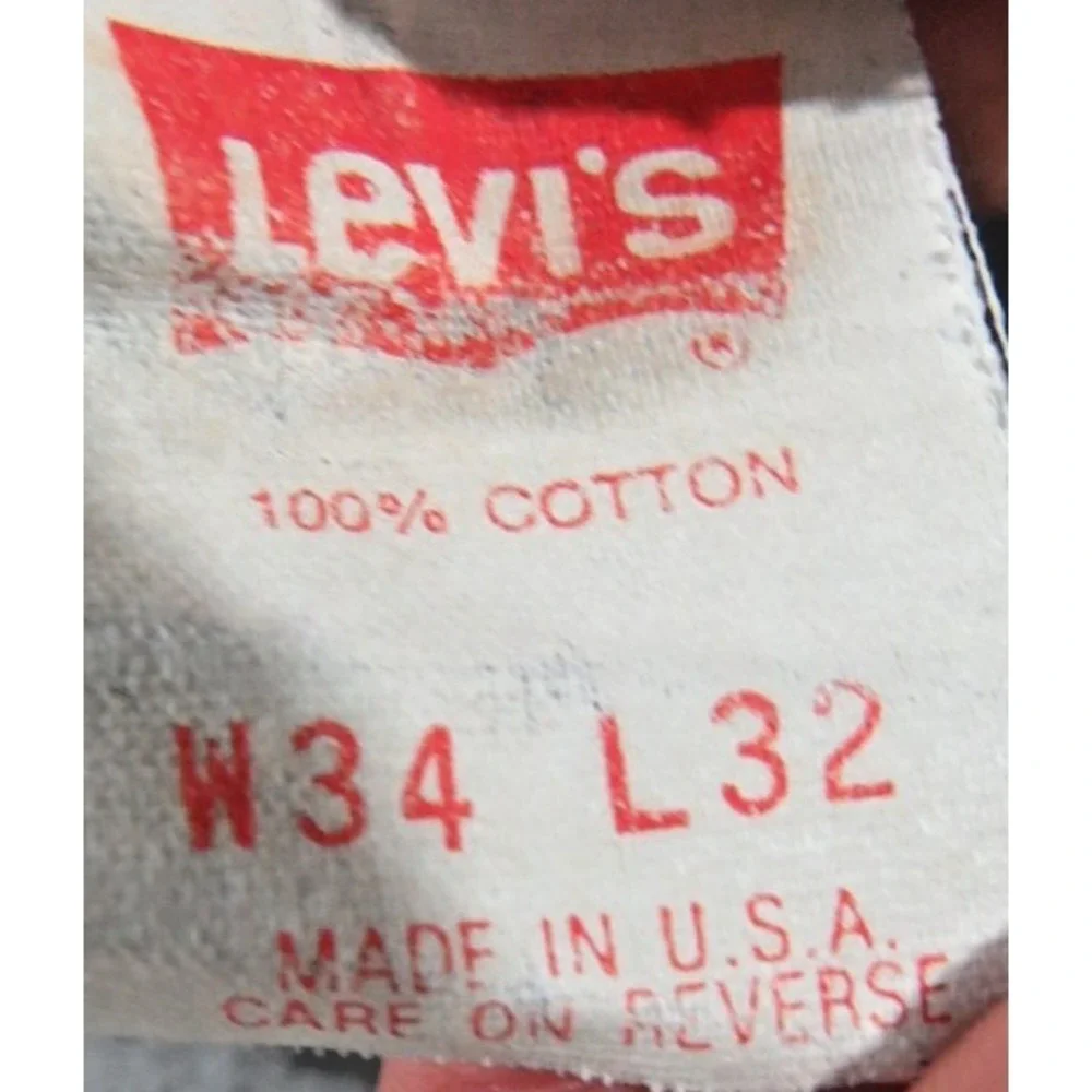 Vtg Levis 550 Mens 34x32 USA Orange Tab Relaxed Fit Tapered Leg Denim Jeans Used